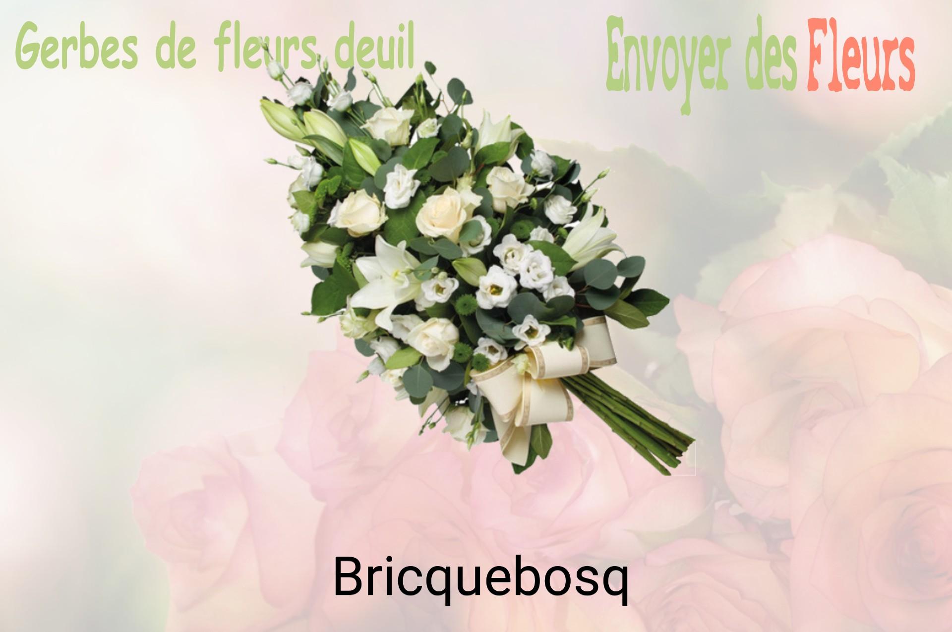 Gerbe de fleurs de deuil livrée à Bricquebosq